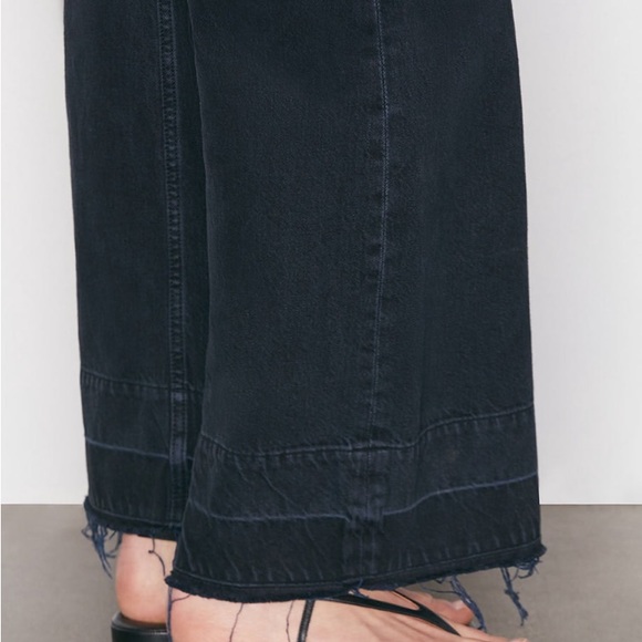 FRAME Pixie High Rise Baggy Pant Released Hem - Picture 4 of 6